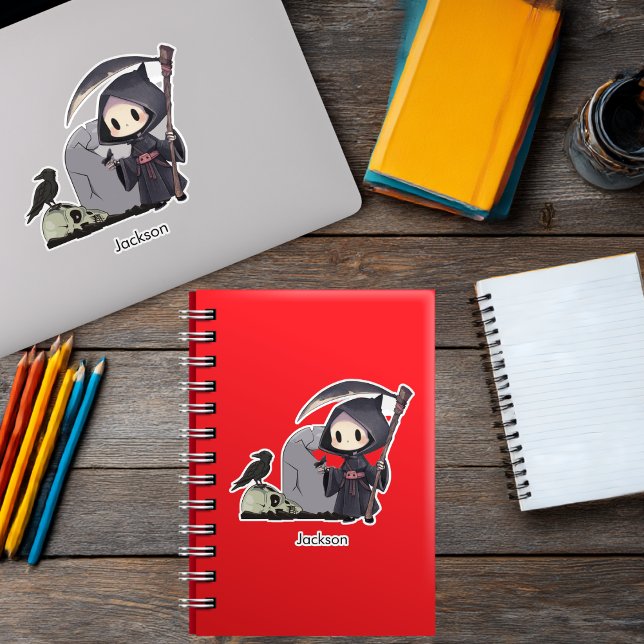 Spooky Grim Reaper Graveyard Crow Gothic Halloween (Creator Uploaded)