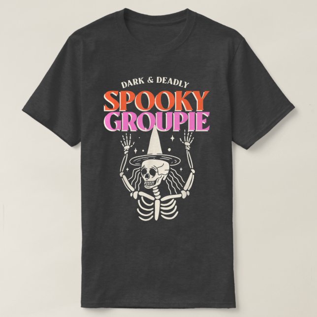 Spooky Groupie Funny Halloween Easy Costume  T-Shirt (Design Front)