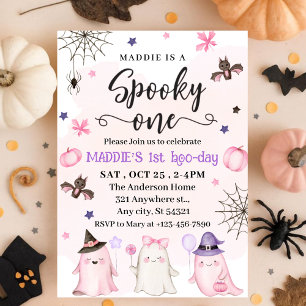 Spooky Halloween 1st Birthday Invitation