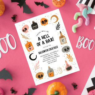 Spooky Halloween Adults Costume & Cocktails Party  Invitation