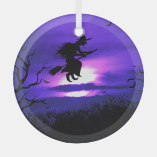 Spooky Halloween background design. Glass Tree Decoration