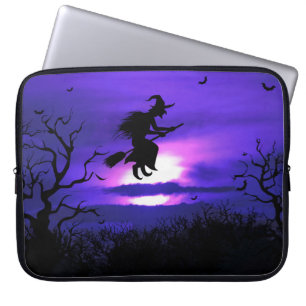 Spooky Halloween background design. Laptop Sleeve