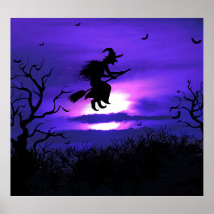 Spooky Halloween background design. Poster