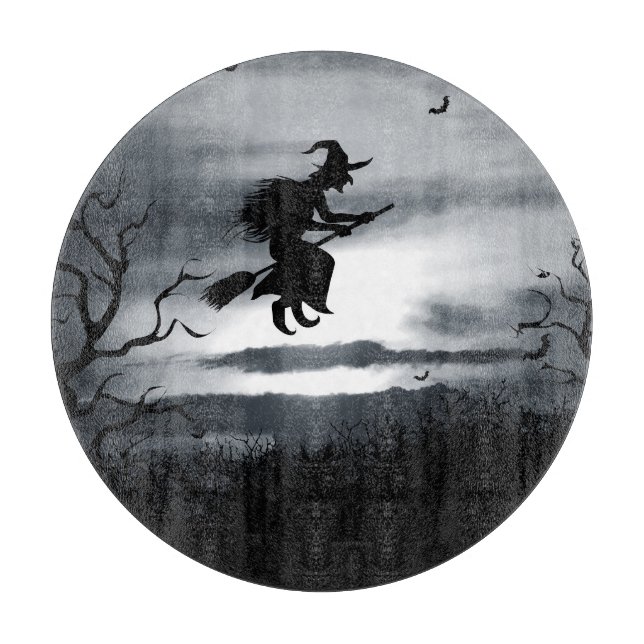 Spooky Halloween Background Vintage Design Cutting Board (Front)