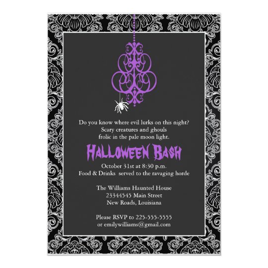 Spooky Halloween Bash Card