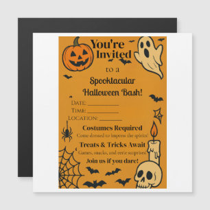 Spooky Halloween Bash Invite Ghosts & Games