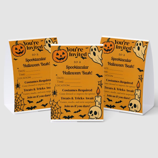 Spooky Halloween Bash Invite | Ghosts & Games (Insitu(Multi))