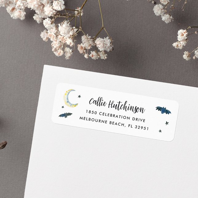 Spooky Halloween Bats Return Address Label (Creator Uploaded)