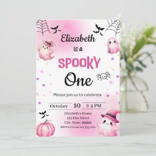 Spooky Halloween Birthday Girl   Invitation
