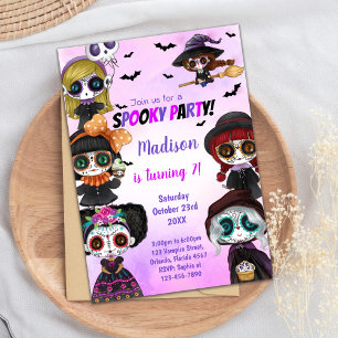 Spooky Halloween Birthday Invitations