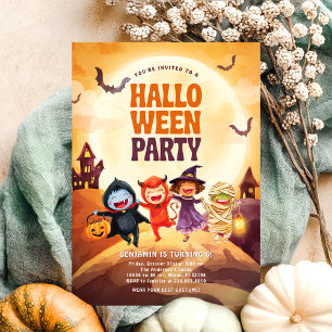 Spooky Halloween Birthday Party Kids Invitation