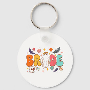Spooky Halloween Bride To Be Bachelorette Party Ma Key Ring