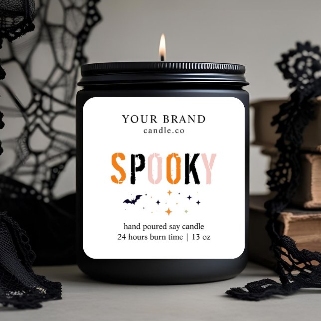 Spooky Halloween Candle Label | Modern Minimalist  (Creator Uploaded)