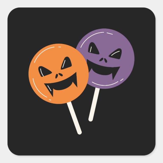Spooky Halloween Candy Square Sticker (Front)