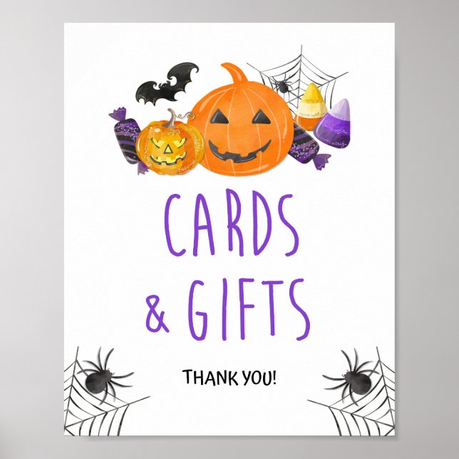 Spooky Halloween Cards & Gifts Table Sign 8x10 (Front)