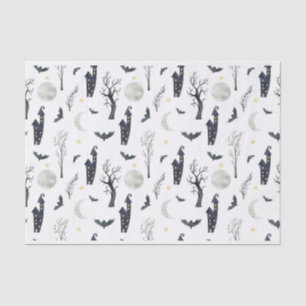 SPOOKY HALLOWEEN CASTLES TREES BATS MOONS TISSUE PAPER