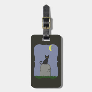 Spooky Halloween Cat Luggage Tag