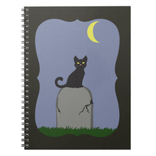 Spooky Halloween Cat Notebook