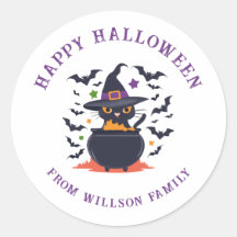 Spooky Halloween Classic Round Sticker