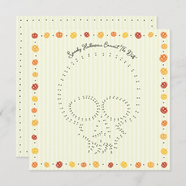 Spooky Halloween Connect-The-Dots Card (Front/Back)
