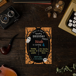 Spooky Halloween Costume Birthday Party Invitation