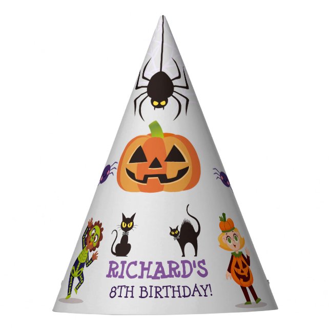 Spooky Halloween Costume Kids Birthday Party Party Hat (Front)