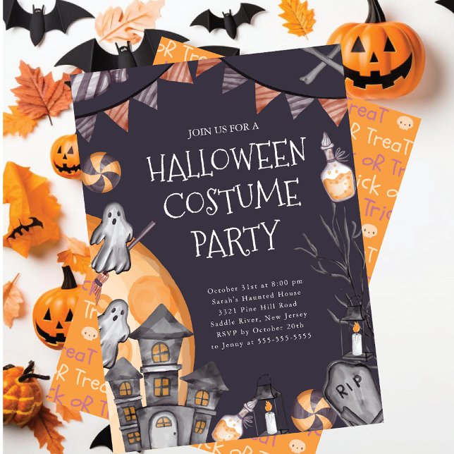 Spooky Halloween Costume Party Invitation (Creator Uploaded)