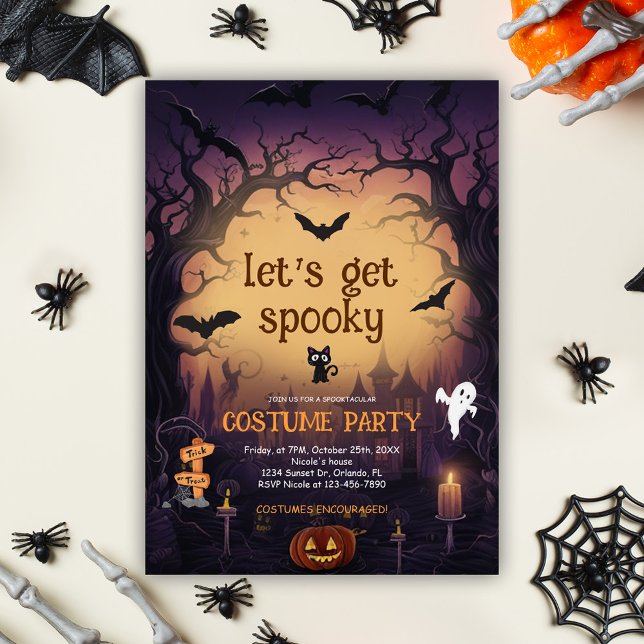 Spooky Halloween Costume Party Invitation (Spooky Halloween Costume Party Invitation)