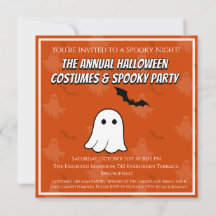Spooky Halloween Costumes Party Invitation Card