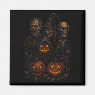 Spooky Halloween Creepy Pumpkin Scary Witch Zombie Magnet