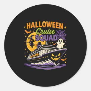 Spooky Halloween Cruise Squad Matching Cruising Va Classic Round Sticker