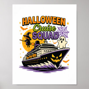 Spooky Halloween Cruise Squad Matching Cruising Va Poster