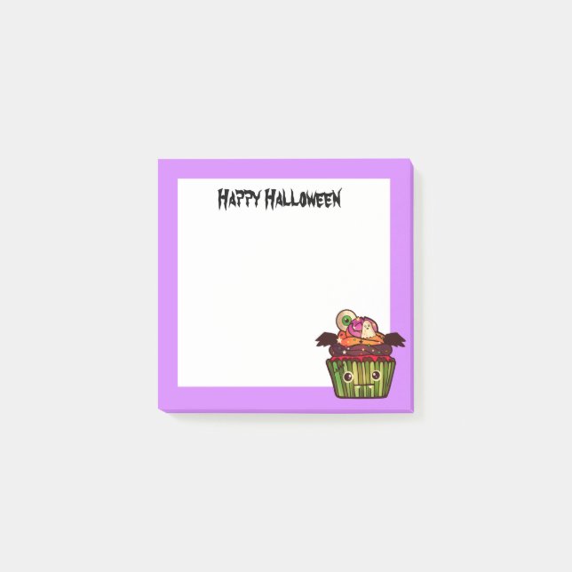 Spooky Halloween Cupcake   Post-it Notes (Front)