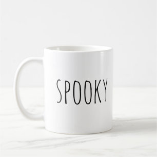 Spooky Halloween   Cute Black & White Ghost Lovers Coffee Mug