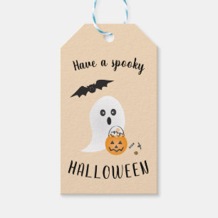 Spooky Halloween Cute Ghost Trick Or Treating Boo Gift Tags