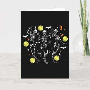 Spooky Halloween Dancing Skeletons Softll Mom Game Card