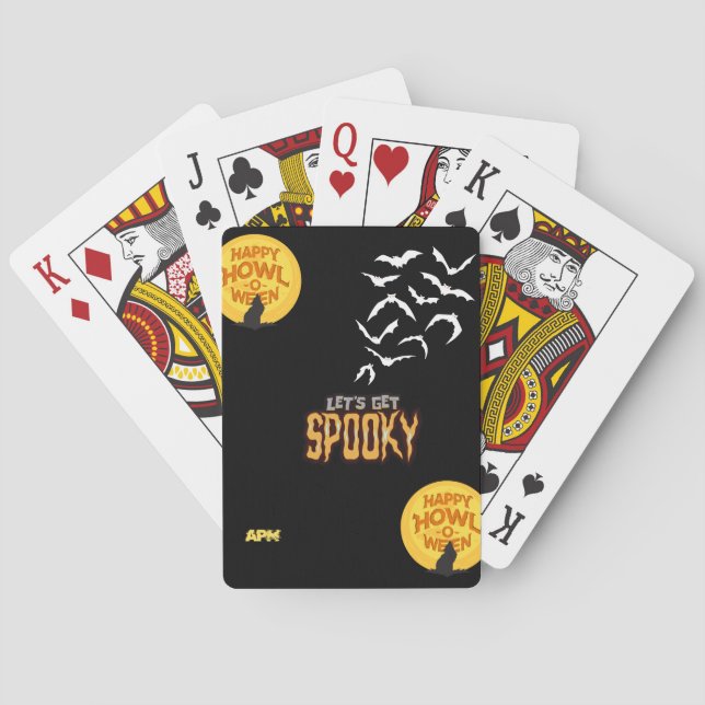 Spooky Halloween design Playing Cards (Back)