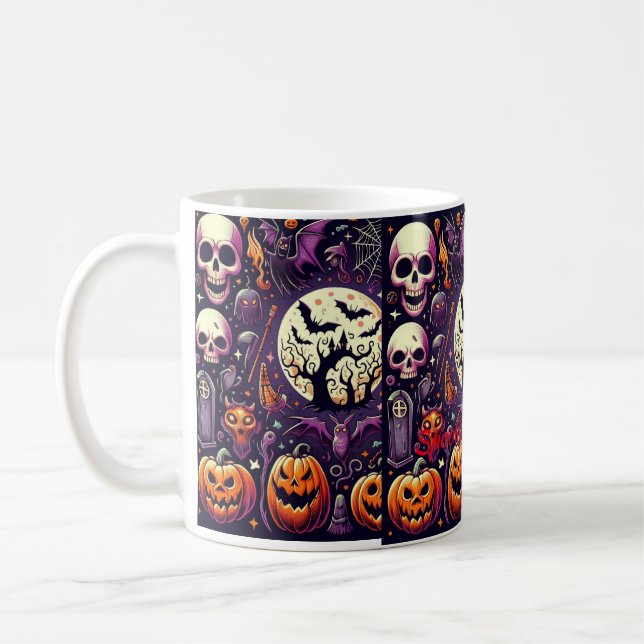 Spooky Halloween Designs - Perfect for All Your Ha Coffee Mug (Left)