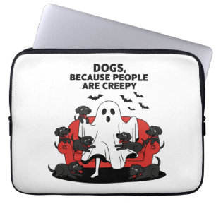 Spooky Halloween Dog Spooky Ghost 23 Laptop Sleeve