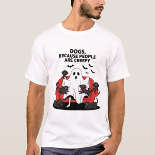 Spooky Halloween Dog Spooky Ghost 23 T-Shirt