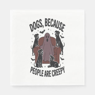 Spooky Halloween Dog Spooky Ghost 2 Napkin