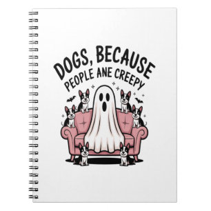 Spooky Halloween Dog Spooky Ghost Notebook