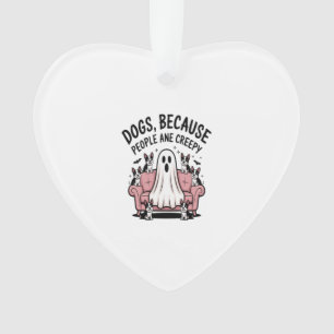 Spooky Halloween Dog Spooky Ghost Ornament