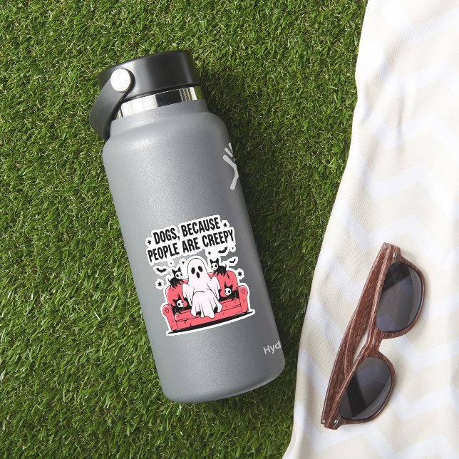 Spooky Halloween Dog Spooky Ghost Png 2 (HydroFlask Insitu)