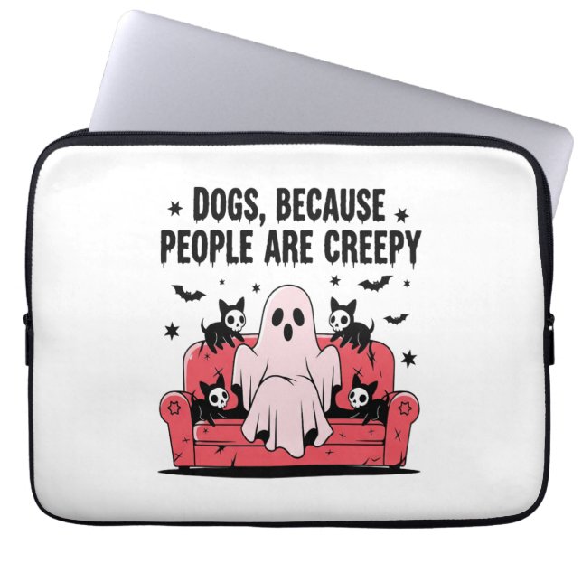 Spooky Halloween Dog Spooky Ghost Png 2 Laptop Sleeve (Front)