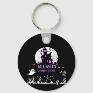 Spooky Halloween Eat Drink And Be Scary Classic Key Ring
