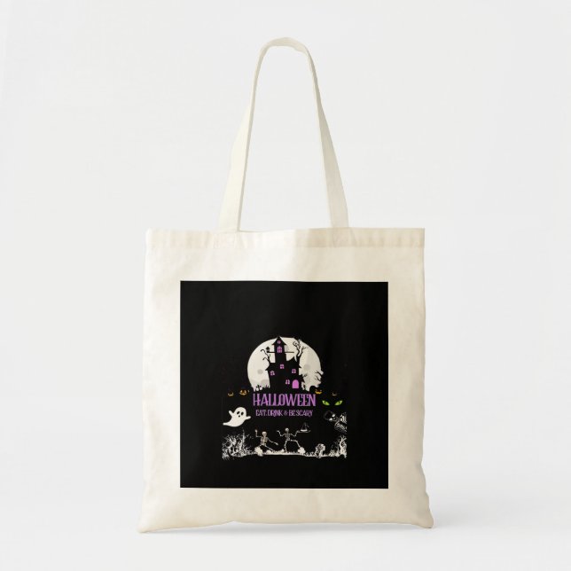 Spooky Halloween Eat Drink And Be Scary Classic Tote Bag (Front)