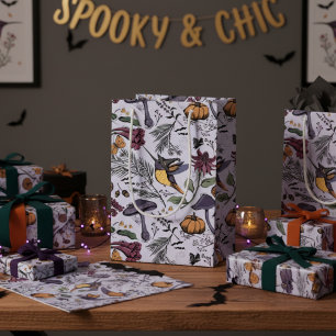 Spooky Halloween Floral Hummingbird Garden Small Gift Bag