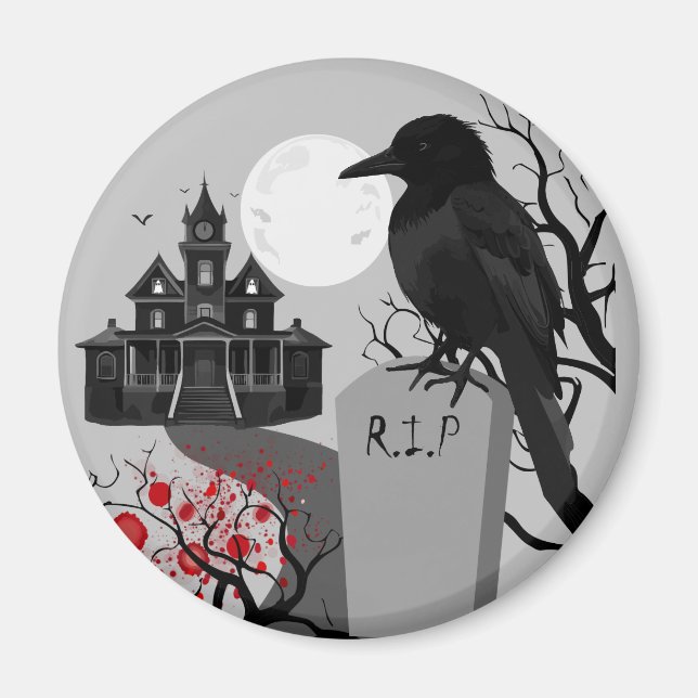 Spooky halloween funny magnet (Front)