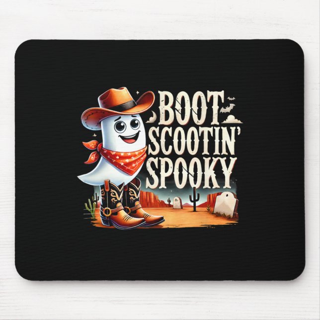 Spooky Halloween Ghost Cowboy Ghost Western  Mouse Pad (Front)